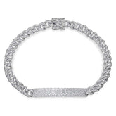 1.49ct 14k White Gold Diamond Pave Chain Bracelet